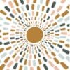 boho sunshine multicolored with long rays